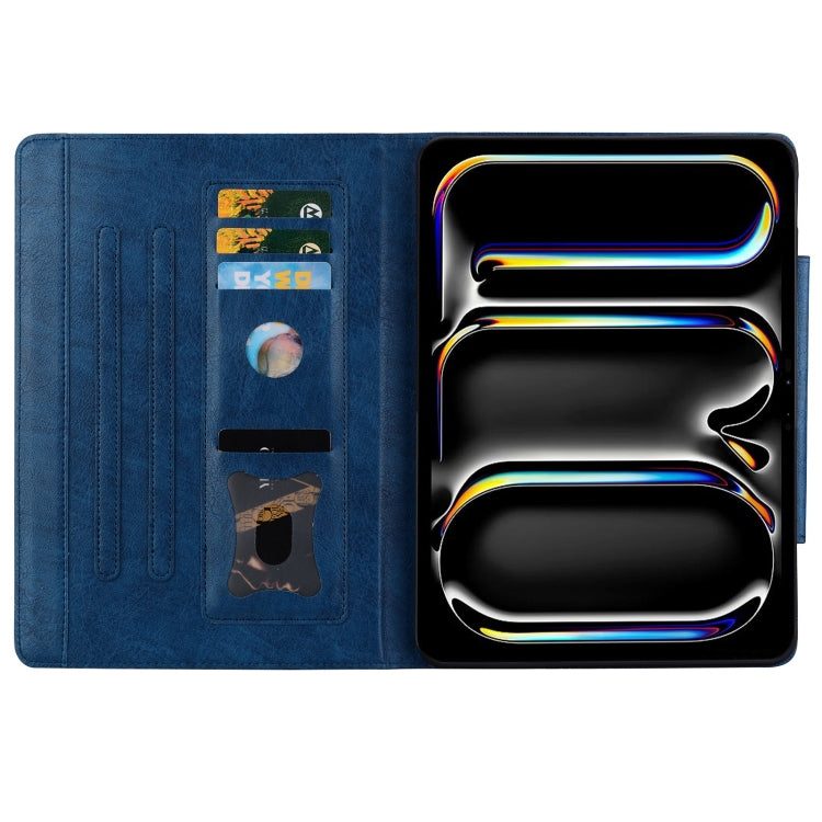 For iPad Pro 12.9 2022 / 2021 / 2020 / 2018 Cat Buckle Leather Smart Tablet Case(Royal Blue) - iPad Pro 12.9 (2022/2021) Cases by buy2fix | Online Shopping UK | buy2fix