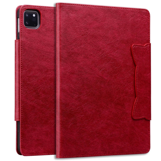 For iPad Pro 13 2025 / 2024 Cat Buckle Leather Smart Tablet Case(Red) by buy2fix