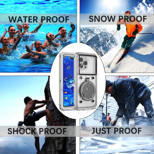 33ft 10m Underwater IP68 Waterproof Phone Case For Under 6.6 inch Phones(White) by buy2fix