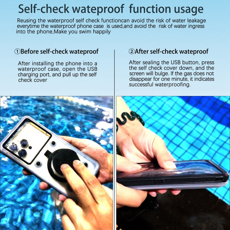 33ft 10m Underwater IP68 Waterproof Phone Case For Under 6.6 inch Phones(Blue) - Galaxy Phone Cases by buy2fix | Online Shopping UK | buy2fix
