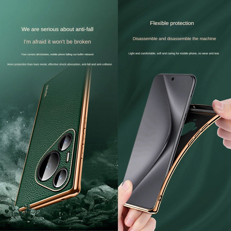 For Huawei Pura 70 SULADA TPU + Litchi Texture Leather Phone Case(Orange) - Huawei Cases by SULADA | Online Shopping UK | buy2fix