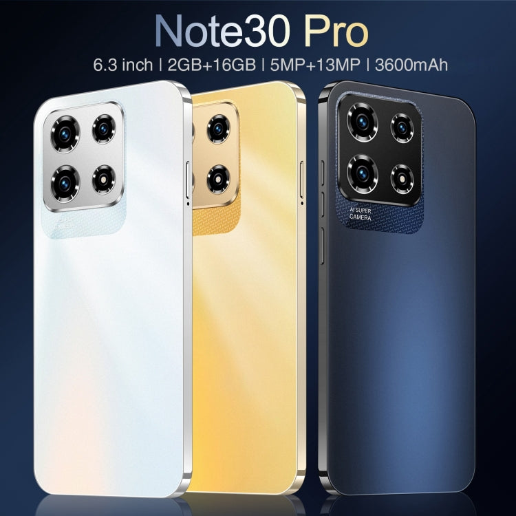 SDT86 / Note30 Pro, 2GB+16GB, 6.3 inch Screen, Face Identification, Android 10.0 MTK6737 Quad Core, Network: 4G, Dual SIM(Black) - by buy2fix | Online Shopping UK | buy2fix