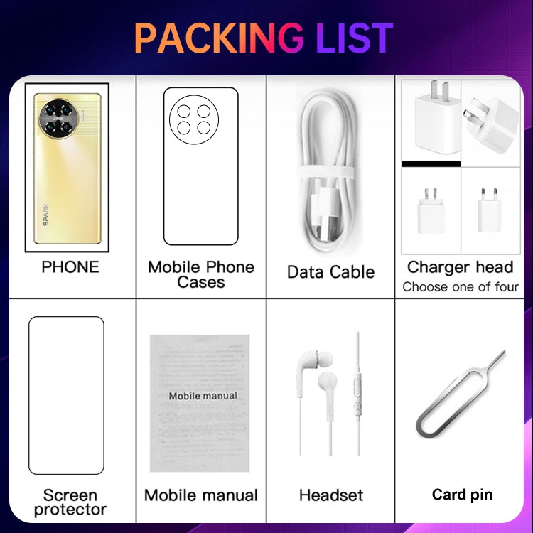 VB16 / Spark 20 Pro+, 3GB+64GB, 6.8 inch Screen, Face Identification, Android 10.0 MTK6737 Quad Core, Network: 4G, Dual SIM(Gold) - by buy2fix | Online Shopping UK | buy2fix