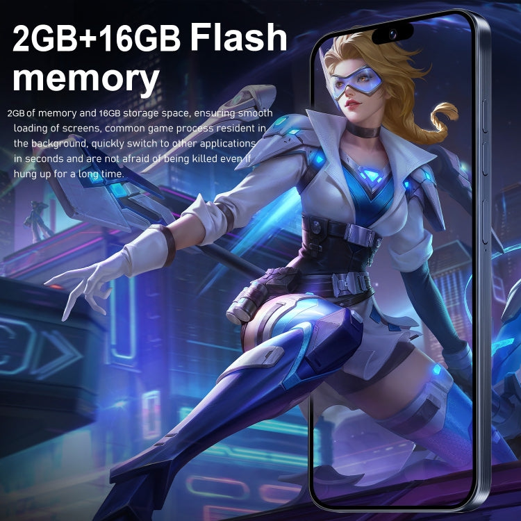 ZPT95 / i15 Pro Max, 2GB+16GB, 6.3 inch Screen, Face Identification, Android 8.1 SC7731 Quad Core, Network: 3G, Dual SIM(Blue) - by buy2fix | Online Shopping UK | buy2fix