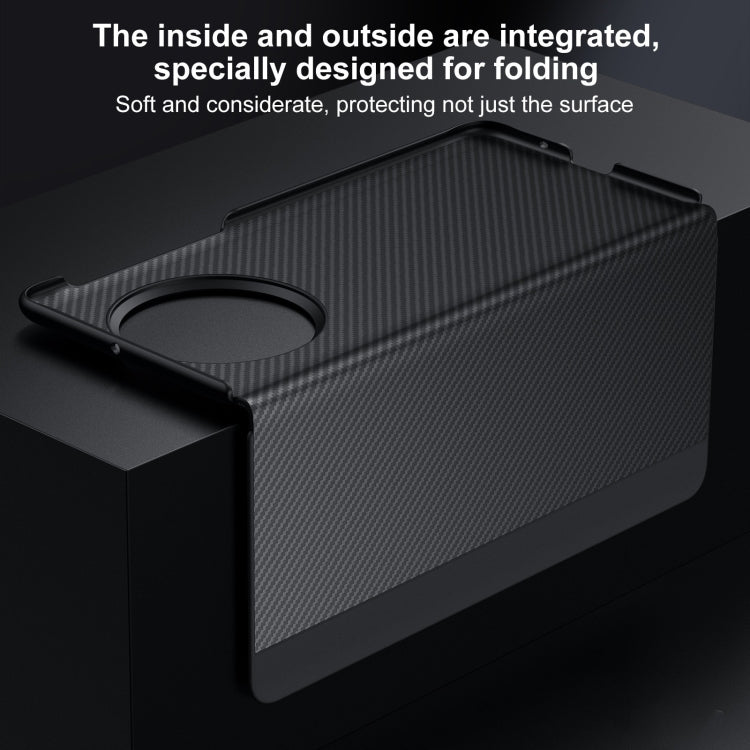 For Huawei Mate X3 SULADA Kevlar 600D Texture Smart Window Leather Phone Case(Blue) - Huawei Cases by SULADA | Online Shopping UK | buy2fix