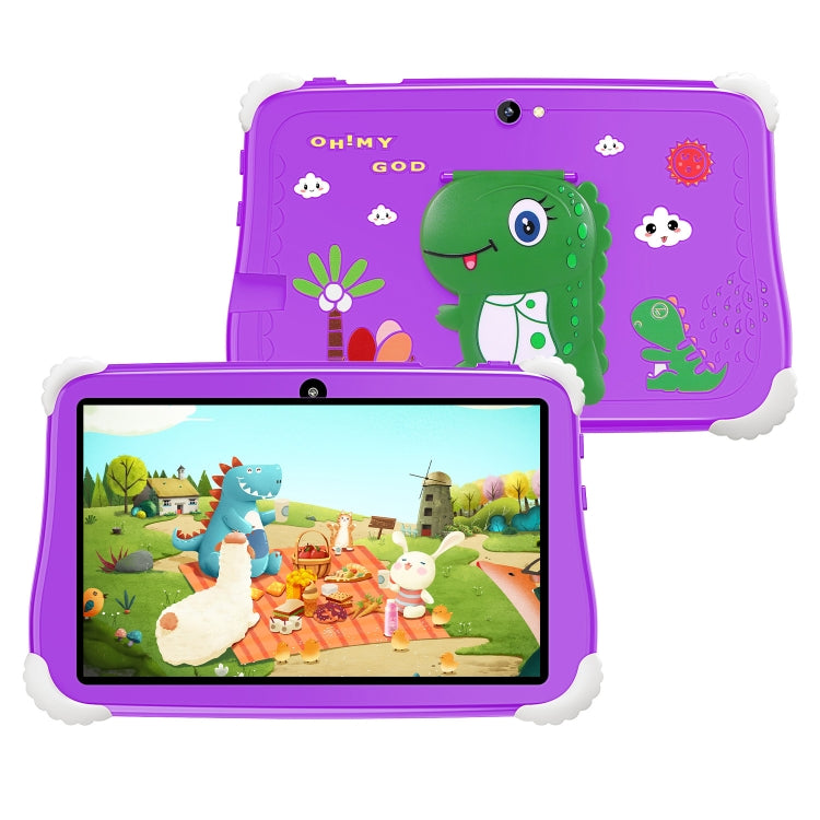 C75 Dinosaur 7 inch WiFi Kids Tablet PC, 2GB+16GB, Android 7.0 MT6735 Octa Core CPU(Purple) - by buy2fix | Online Shopping UK | buy2fix