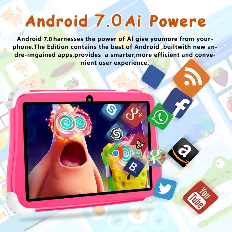 C75 Dinosaur 7 inch WiFi Kids Tablet PC, 2GB+16GB, Android 7.0 MT6735 Octa Core CPU(Purple) - by buy2fix | Online Shopping UK | buy2fix