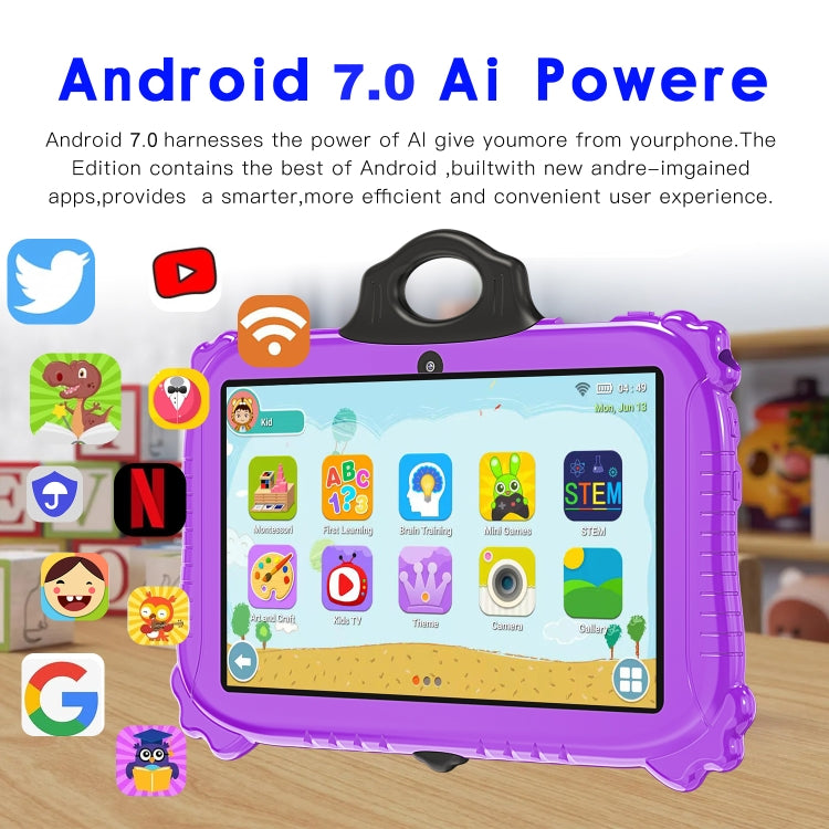C79 Panda 7 inch WiFi Kids Tablet PC, 2GB+16GB, Android 7.0 MT6735 Octa Core CPU(Pink) - by buy2fix | Online Shopping UK | buy2fix
