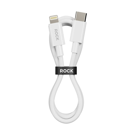 ROCK P8 Prime Series 1m USB-C / Type-C Fast Charging Data Cable, Interface:PD27W 8 Pin(White) by ROCK
