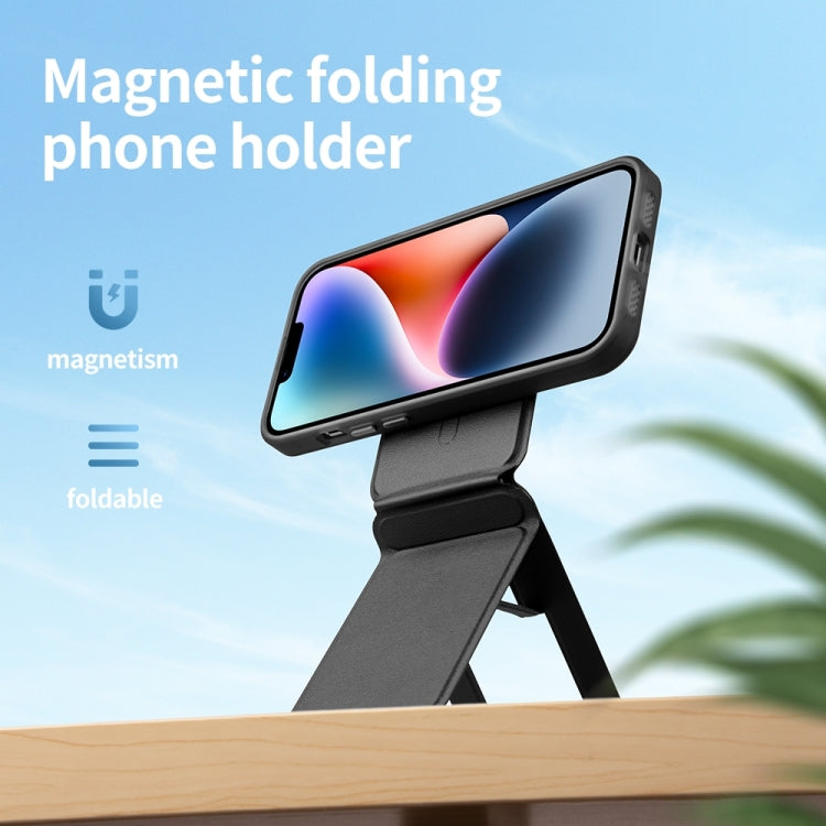 Magnetic Phone Desktop Folding Holder(Square Black) - Desktop Holder by buy2fix | Online Shopping UK | buy2fix
