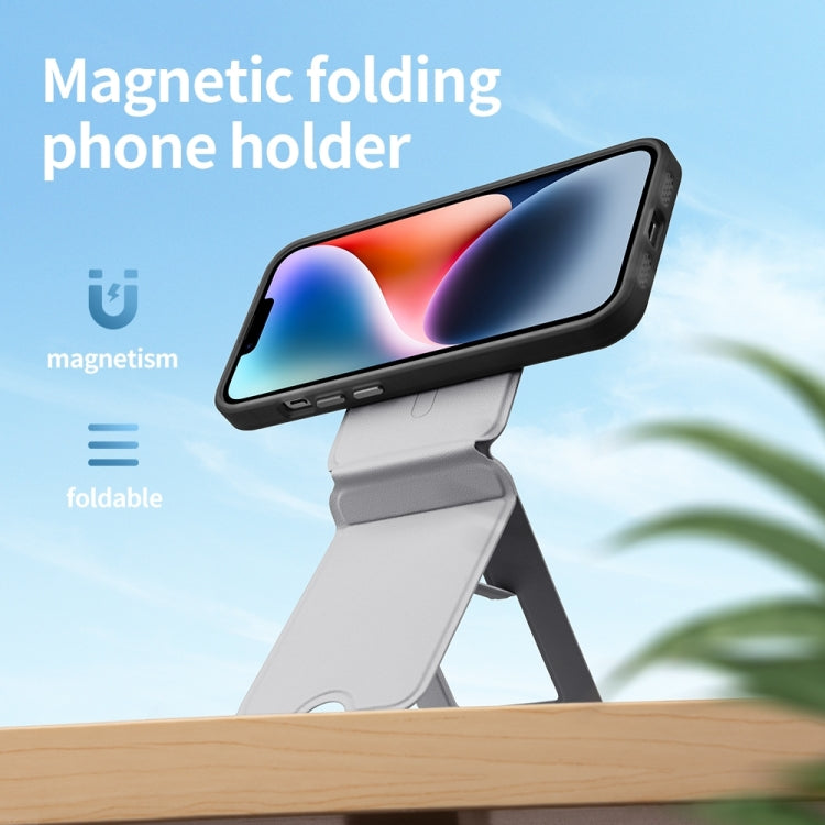 Magnetic Phone Desktop Folding Holder(Round Black) - Desktop Holder by buy2fix | Online Shopping UK | buy2fix