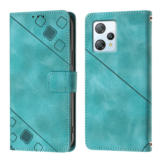 For Blackview A53 Skin Feel Embossed Leather Phone Case(Green) by buy2fix