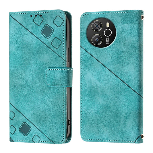 For Blackview Shark 8 Skin Feel Embossed Leather Phone Case(Green) by buy2fix