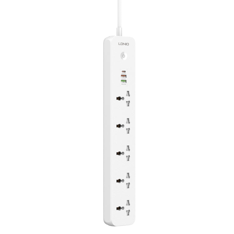LDNIO SC5319 5-position Travel Home Office Socket with 38W USB Ports, Cable Length: 2m(UK Plug) - Extension Socket by LDNIO | Online Shopping UK | buy2fix