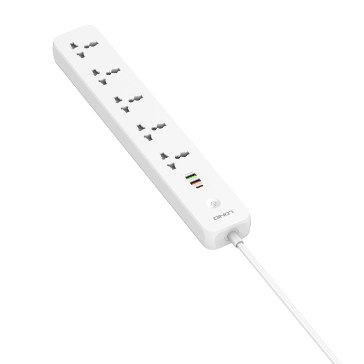 LDNIO SC5319 5-position Travel Home Office Socket with 38W USB Ports, Cable Length: 2m(UK Plug) - Extension Socket by LDNIO | Online Shopping UK | buy2fix