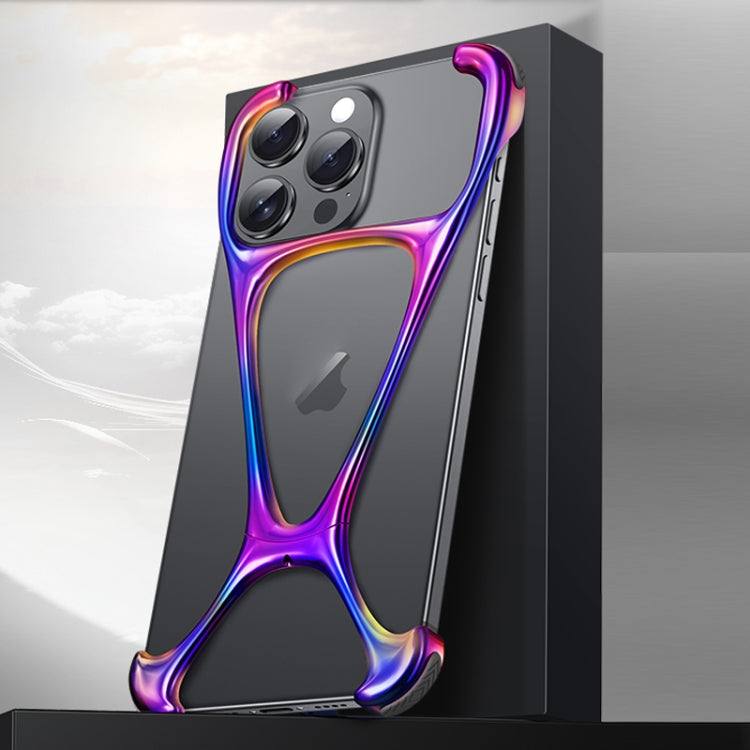 For iPhone 15 Pro Hercules Zinc Alloy Borderless Metal Phone Case(Colorful) - iPhone 15 Pro Cases by buy2fix | Online Shopping UK | buy2fix