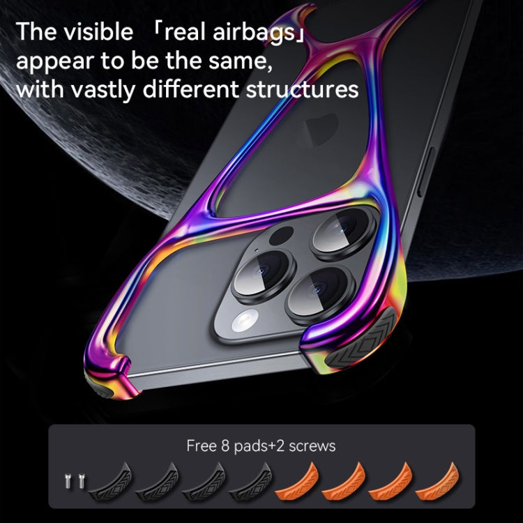 For iPhone 14 / 13 Hercules Zinc Alloy Borderless Metal Phone Case(Titanium Grey) - iPhone 14 Cases by buy2fix | Online Shopping UK | buy2fix