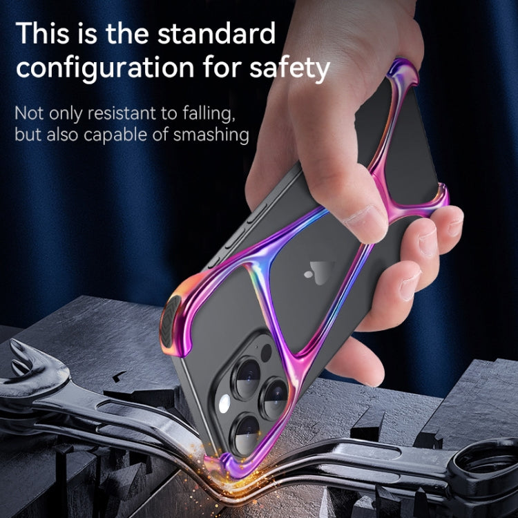 For iPhone 14 / 13 Hercules Zinc Alloy Borderless Metal Phone Case(Titanium Grey) - iPhone 14 Cases by buy2fix | Online Shopping UK | buy2fix