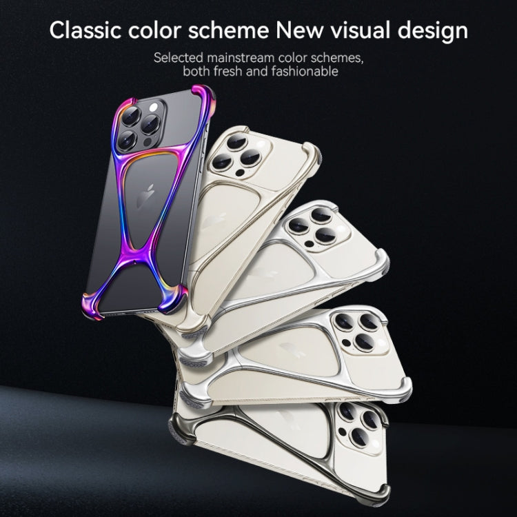 For iPhone 14 / 13 Hercules Zinc Alloy Borderless Metal Phone Case(Titanium Grey) - iPhone 14 Cases by buy2fix | Online Shopping UK | buy2fix