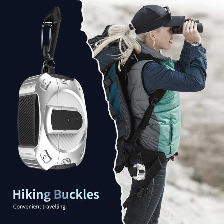 For AirPods 2 / 1 Lock Shockproof Bluetooth Earphone Protective Case(Black Green) by buy2fix