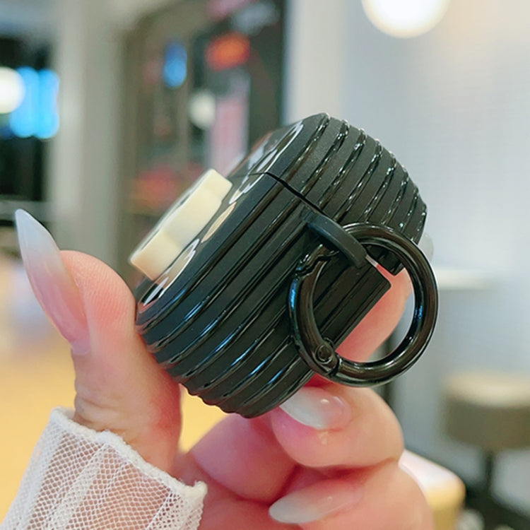 For AirPods Pro 2 / Pro 3D Colorful Pattern Bluetooth Earphone Protective Case(Black Flower) by buy2fix