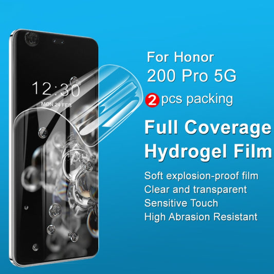 For Honor 200 Pro 2pcs/Set imak Curved Full Screen Hydrogel Film Protector by imak