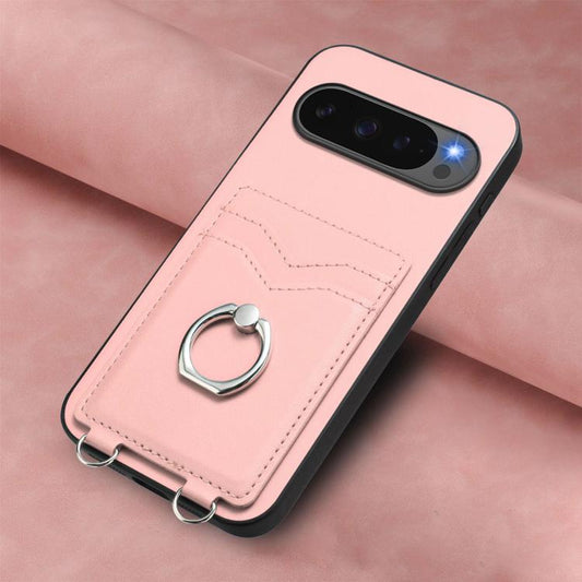 For Google Pixel 10 Pro XL R20 Ring Card Holder Phone Case(Pink) - Google Cases by buy2fix | Online Shopping UK | buy2fix