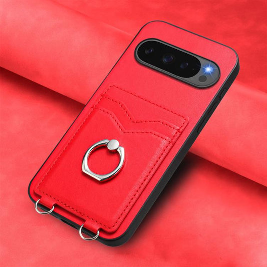 For Google Pixel 10 Pro XL R20 Ring Card Holder Phone Case(Red) - Google Cases by buy2fix | Online Shopping UK | buy2fix