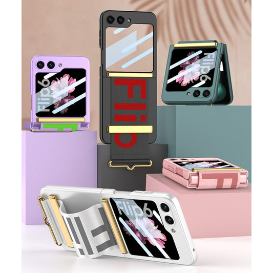 For Samsung Galaxy Z Flip6 / Flip7 FE GKK Integrated Ultra-thin Wristband Holder Phone Case(Silver) by GKK