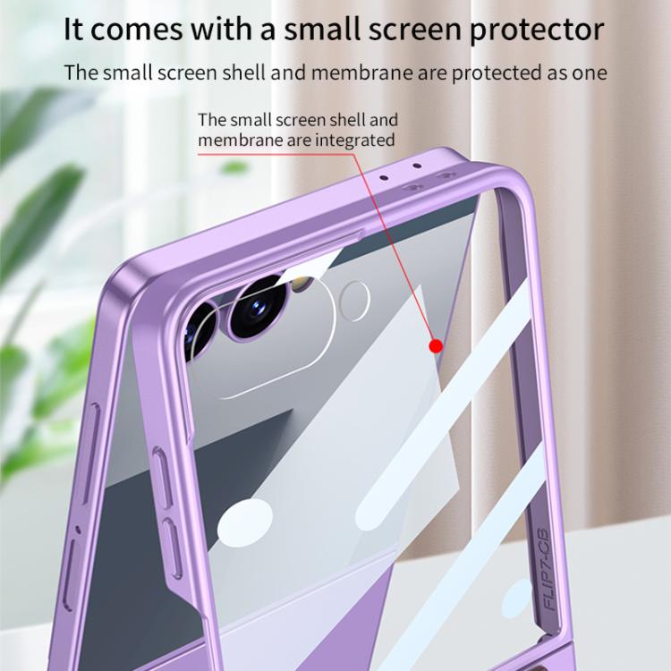 For Samsung Galaxy Z Flip7 5G GKK Integrated Ultra-thin Wristband Holder Phone Case(Silver) - Galaxy Z Flip7 5G Cases by GKK | Online Shopping UK | buy2fix