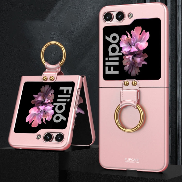 For Samsung Galaxy Z Flip6 / Flip7 FE GKK Ultra-thin PC Full Coverage Phone Case with Ring Holder(Pink) - Galaxy Z Flip6 5G Cases by GKK | Online Shopping UK | buy2fix