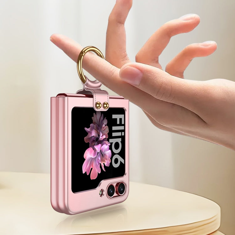 For Samsung Galaxy Z Flip6 / Flip7 FE GKK Ultra-thin PC Full Coverage Phone Case with Ring Holder(Pink) - Galaxy Z Flip6 5G Cases by GKK | Online Shopping UK | buy2fix