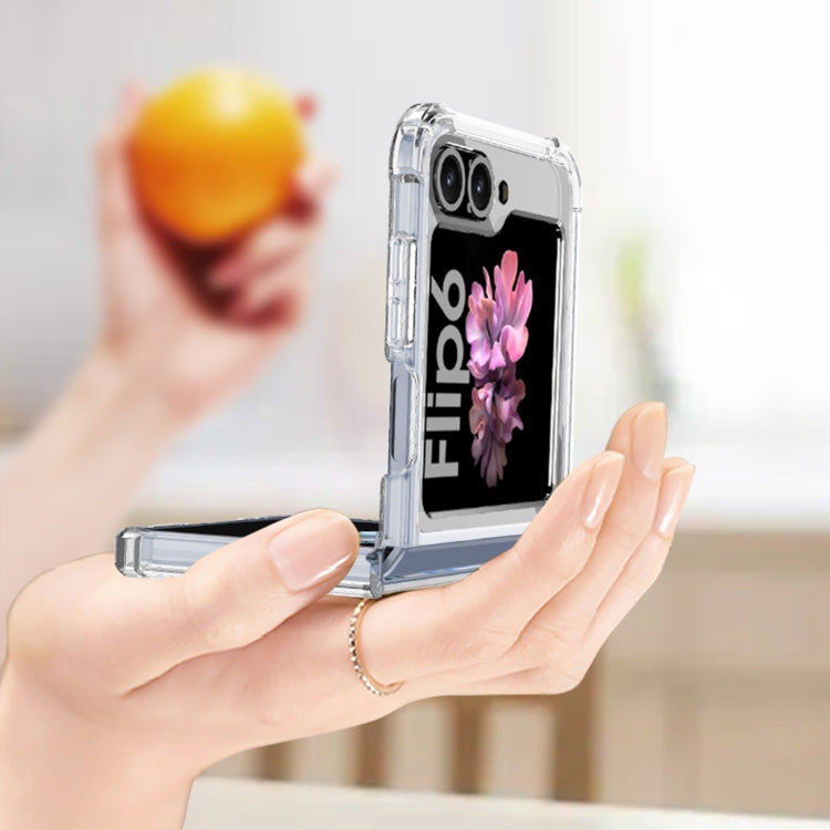 For Samsung Galaxy Z Flip6 / Flip7 FE GKK Airbag Full Coverage Phone Case with Tempered Film(Black) - Galaxy Z Flip6 5G Cases by GKK | Online Shopping UK | buy2fix