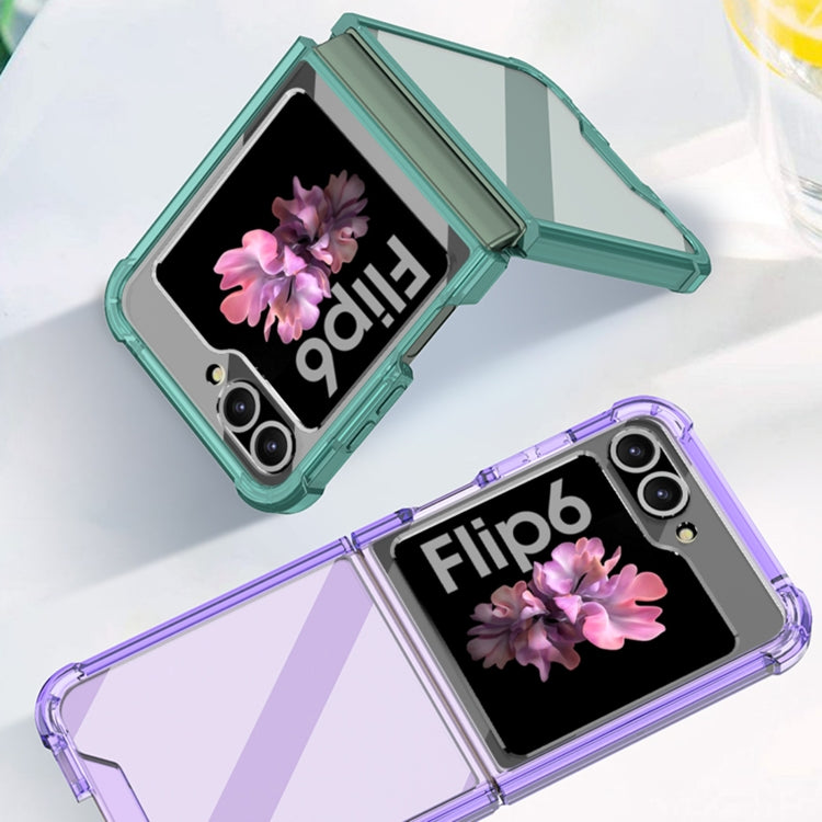For Samsung Galaxy Z Flip6 / Flip7 FE GKK Airbag Full Coverage Phone Case with Tempered Film(Black) - Galaxy Z Flip6 5G Cases by GKK | Online Shopping UK | buy2fix