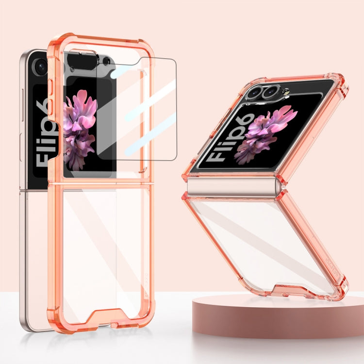 For Samsung Galaxy Z Flip6 / Flip7 FE GKK Airbag Full Coverage Phone Case with Tempered Film(Orange) - Galaxy Z Flip6 5G Cases by GKK | Online Shopping UK | buy2fix