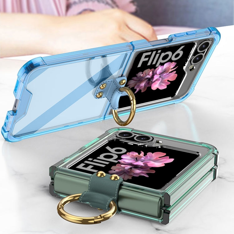 For Samsung Galaxy Z Flip6 / Flip7 FE GKK Airbag Ring Full Coverage Phone Case(Green) - Galaxy Z Flip6 5G Cases by GKK | Online Shopping UK | buy2fix