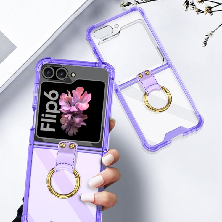 For Samsung Galaxy Z Flip6 / Flip7 FE GKK Airbag Ring Full Coverage Phone Case(Purple) - Galaxy Z Flip6 5G Cases by GKK | Online Shopping UK | buy2fix