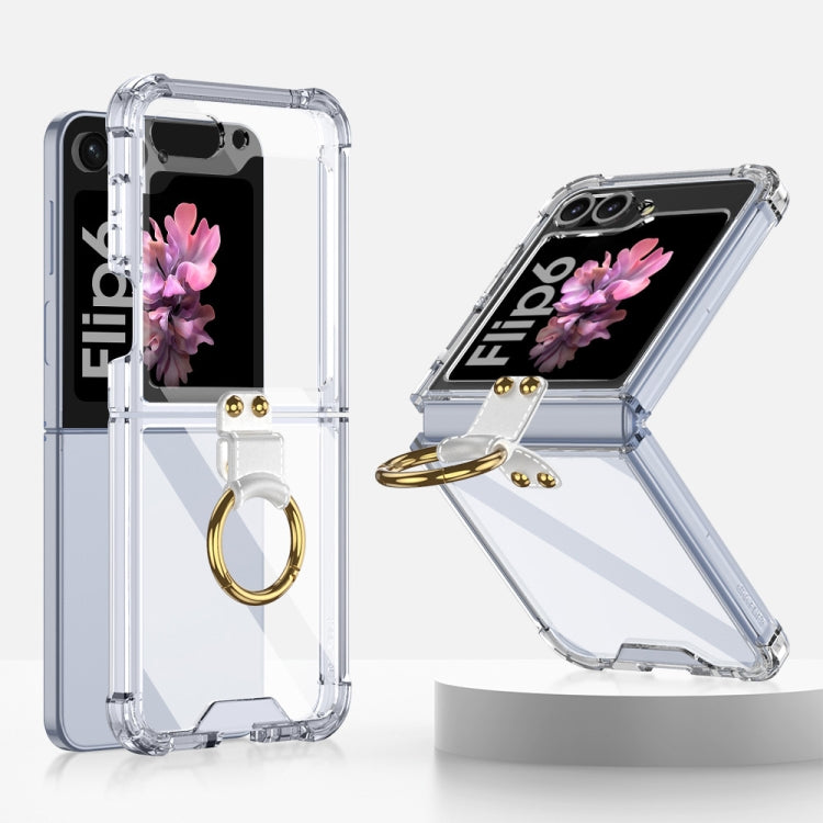 For Samsung Galaxy Z Flip6 / Flip7 FE GKK Airbag Ring Full Coverage Phone Case(Transparent) - Galaxy Z Flip6 5G Cases by GKK | Online Shopping UK | buy2fix