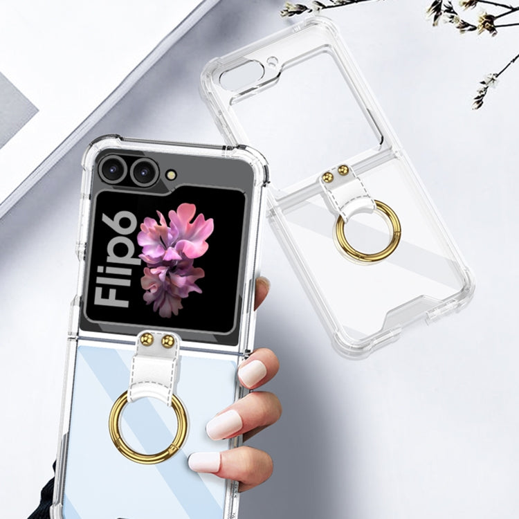 For Samsung Galaxy Z Flip6 / Flip7 FE GKK Airbag Ring Full Coverage Phone Case(Transparent) - Galaxy Z Flip6 5G Cases by GKK | Online Shopping UK | buy2fix