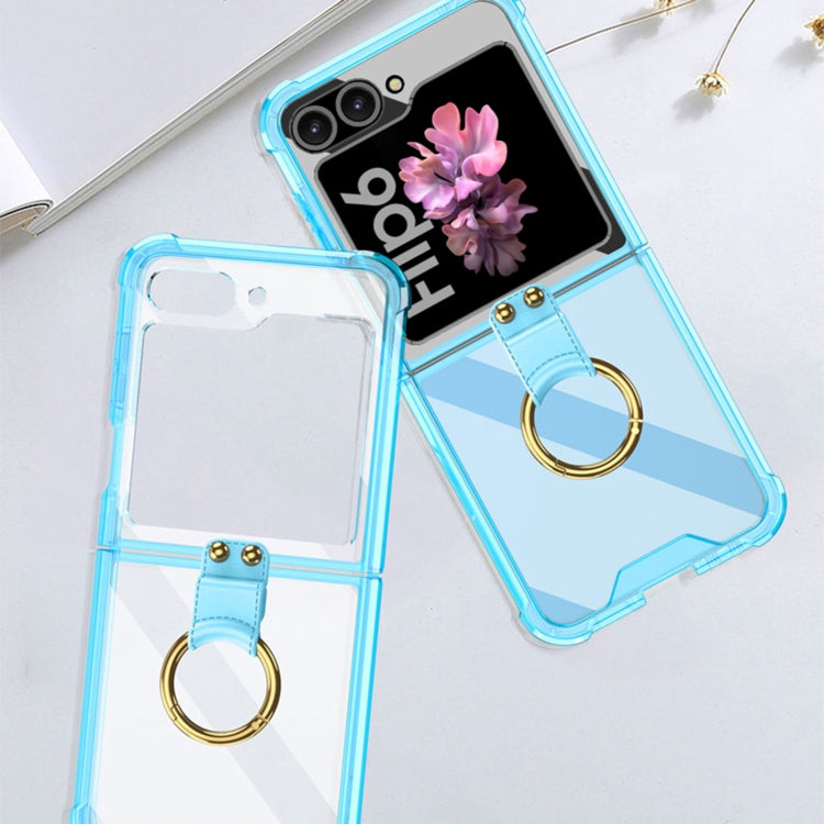 For Samsung Galaxy Z Flip6 / Flip7 FE GKK Airbag Ring Full Coverage Phone Case(Blue) - Galaxy Z Flip6 5G Cases by GKK | Online Shopping UK | buy2fix