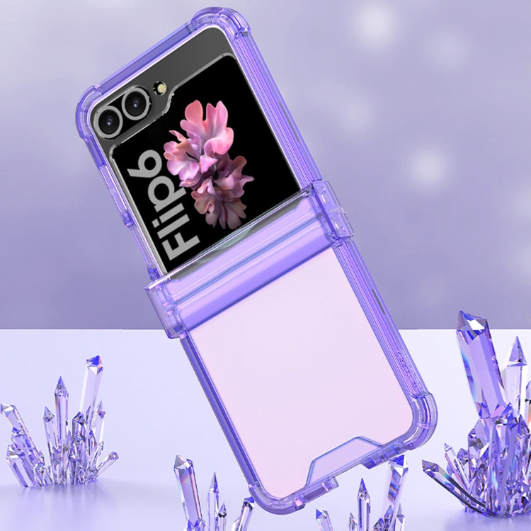 For Samsung Galaxy Z Flip6 / Flip7 FE GKK Airbag Hinge Full Coverage Phone Case with Tempered Film(Purple) - Galaxy Z Flip6 5G Cases by GKK | Online Shopping UK | buy2fix