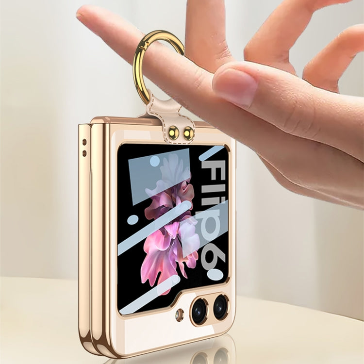For Samsung Galaxy Z Flip6 / Flip7 FE GKK Integrated Electroplating Phone Case with Ring(Green) - Galaxy Z Flip6 5G Cases by GKK | Online Shopping UK | buy2fix