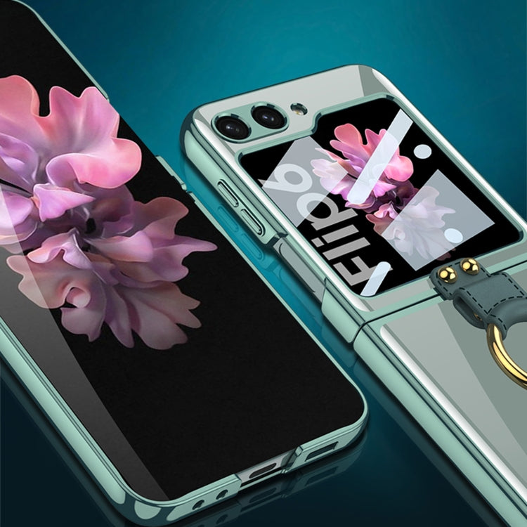 For Samsung Galaxy Z Flip6 / Flip7 FE GKK Integrated Electroplating Phone Case with Ring(Blue) - Galaxy Z Flip6 5G Cases by GKK | Online Shopping UK | buy2fix