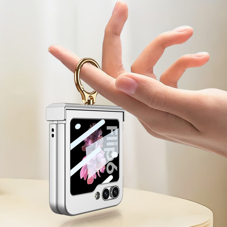 For Samsung Galaxy Z Flip6 / Flip7 FE GKK Integrated Ultra-thin Hinge Full Coverage Phone Case with Ring(Pink) - Galaxy Z Flip6 5G Cases by GKK | Online Shopping UK | buy2fix