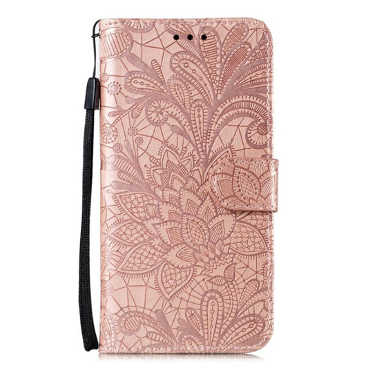 For Google Pixel 9 Lace Flower Embossing Flip Leather Phone Case(Rose Gold) by buy2fix