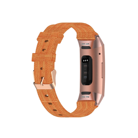 For Fitbit Charge 4 / Charge 3 / Charge3 SE Braided Nylon Watch Band Plastic Head, Size: Free Size(Orange) by buy2fix