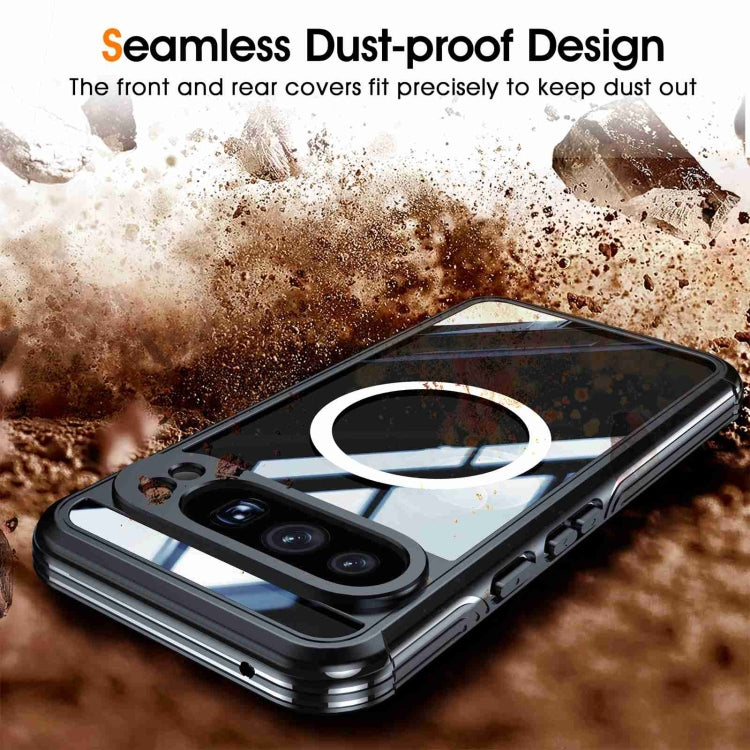 For Google Pixel 9 Pro XL RedPepper Transparent IP54 Life Waterproof Phone Case(Black) - Google Cases by RedPepper | Online Shopping UK | buy2fix