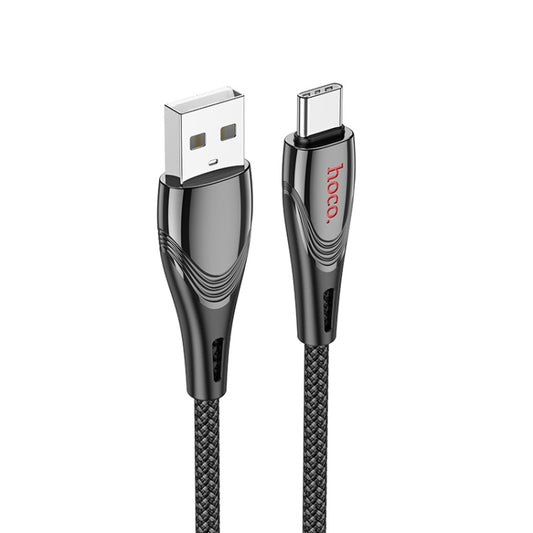 hoco U133 Type-C / USB-C to USB-A Braided Charging Data Cable, Length:1.2m(Black) by hoco
