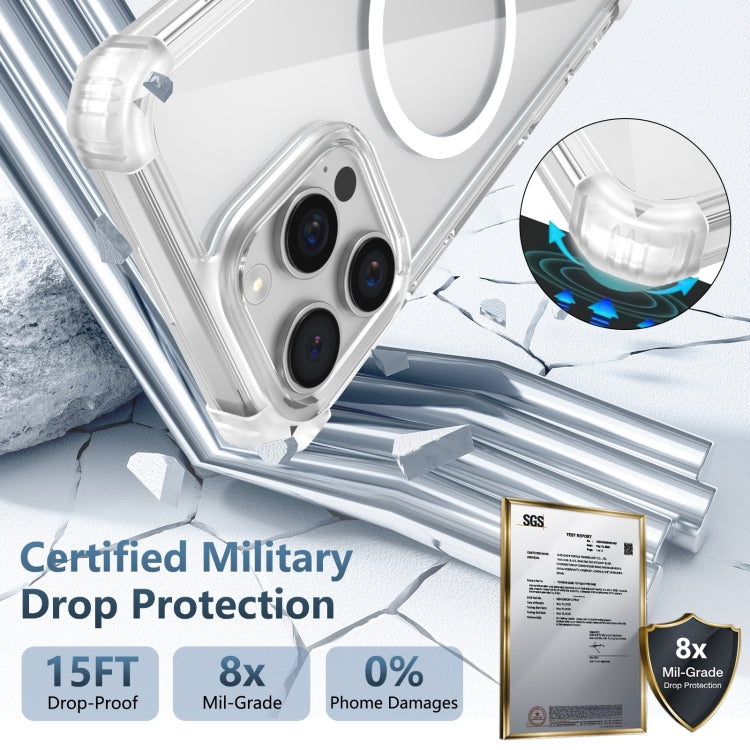 For iPhone 16 Pro Max Transparent MagSafe Magnetic Phone Case(Transparent) by buy2fix