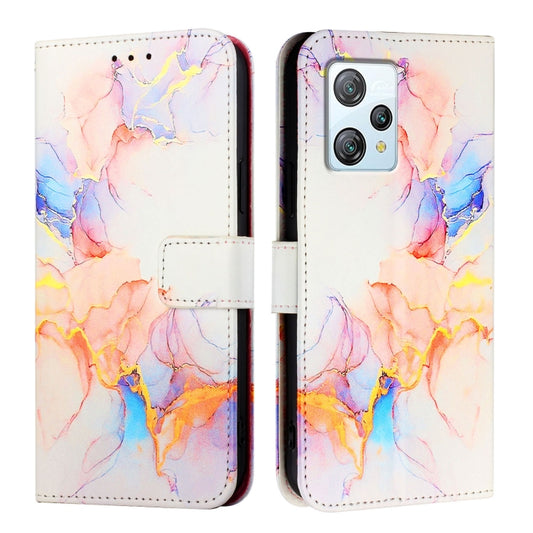 For Blackview A53 PT003 Marble Pattern Flip Leather Phone Case(Galaxy Marble White) by buy2fix